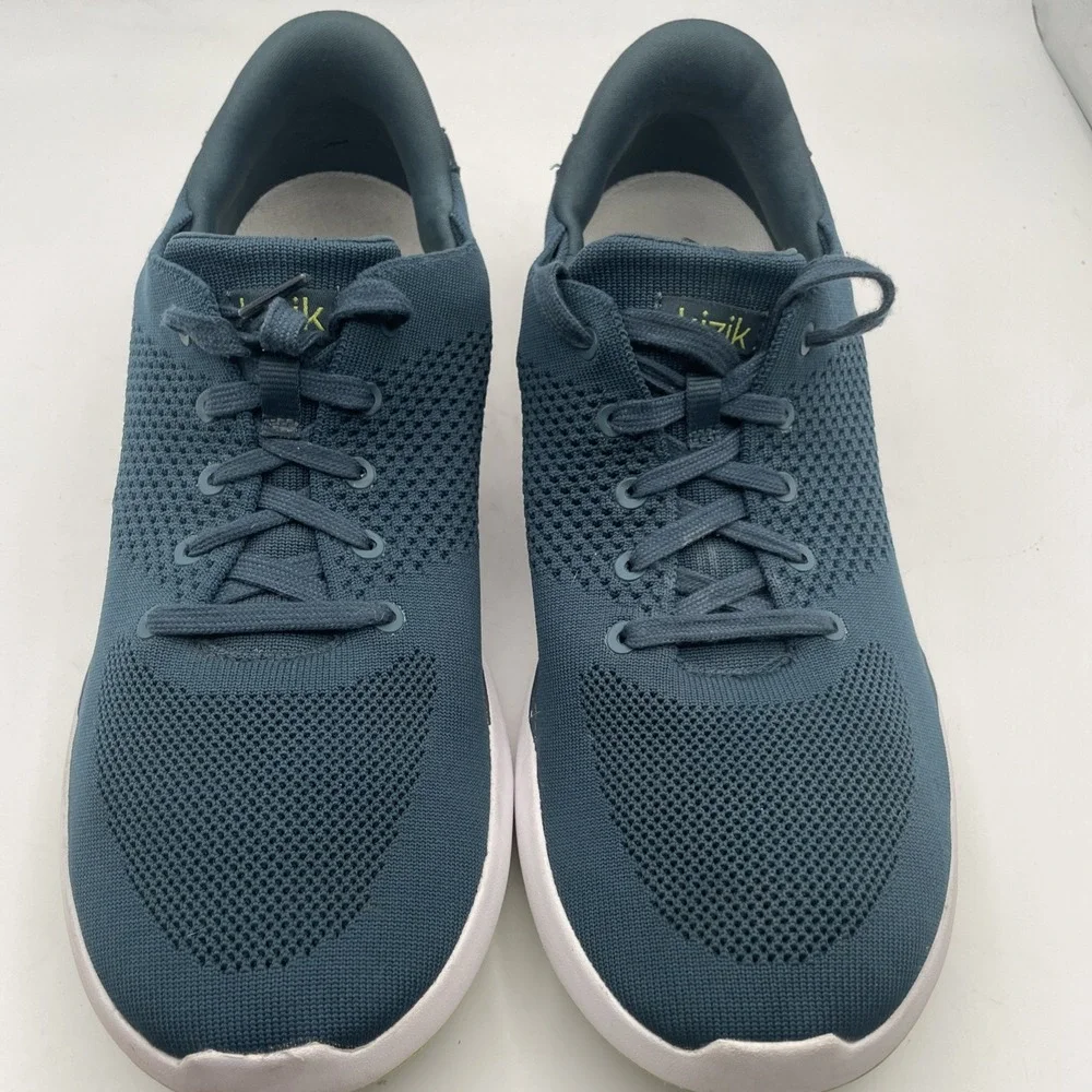 Kizik Madrid Eco-Knit Shoes Mens Size 12 Blue White Hands Free‎ Slip On Sneakers